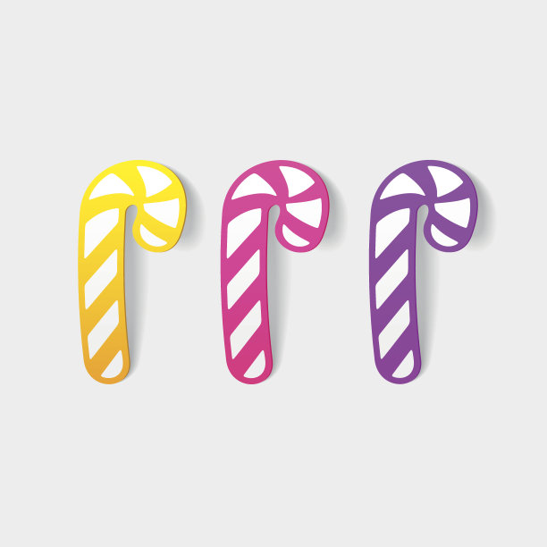 写实设计元素:糖果手杖图片下载