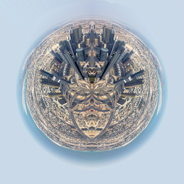 从哈利法塔俯瞰迪拜图片下载