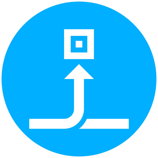 输送机图标上的圆形按钮。图片下载