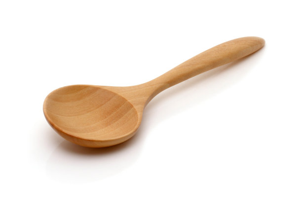 木匙孤立图片下载