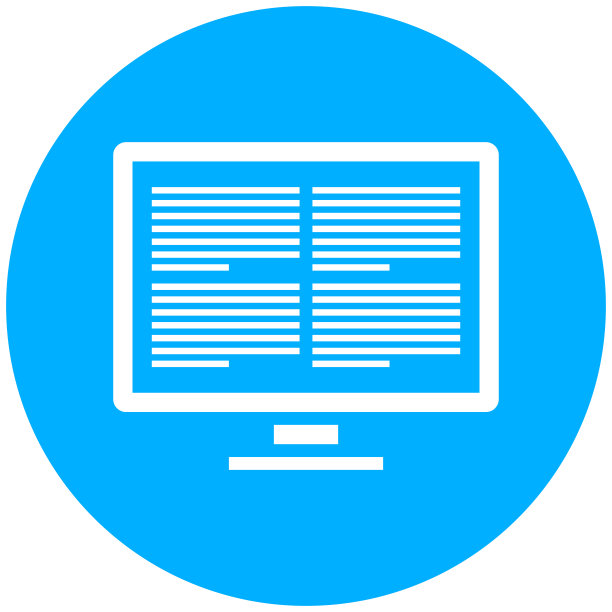 电脑显示器图标上的一个圆形按钮。-轮系列图片下载