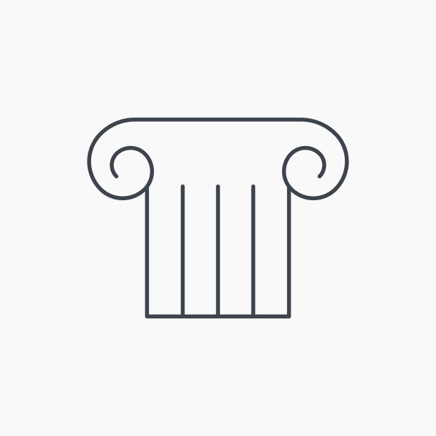 古董列图标。古老的博物馆的迹象。图片下载