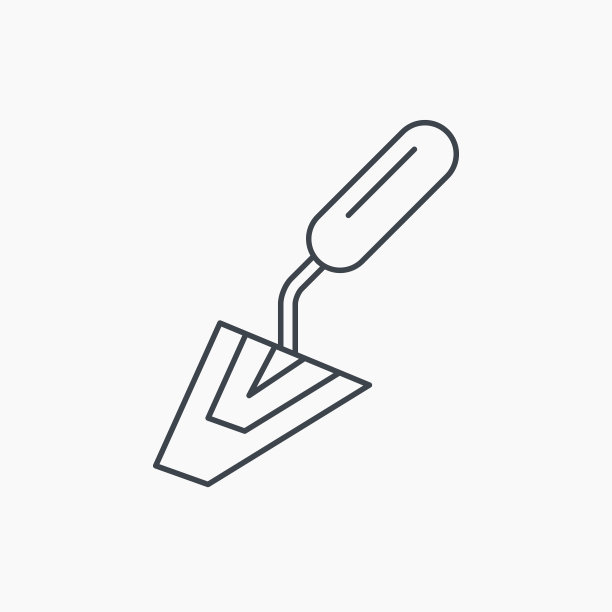 抹刀图标。修整工具标志。图片下载