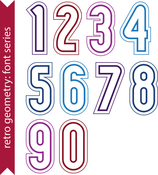 由平行线构成的普通几何数字。图片下载