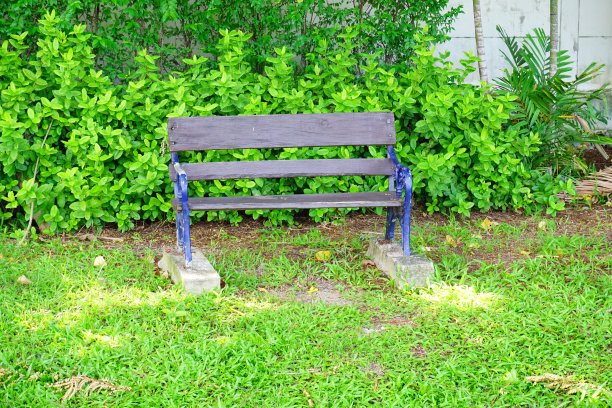 空旷的公园里的长椅图片下载