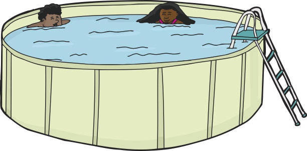 父女游泳图片下载