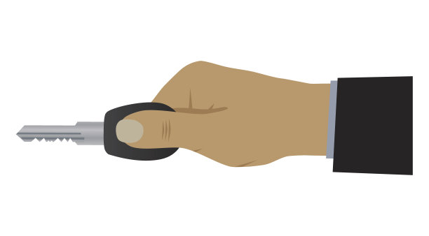 手拿一把钥匙。图片下载