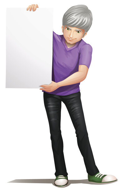 拿着空板的绅士图片下载