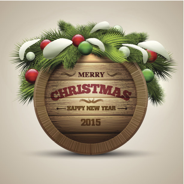 圣诞木制招牌图片下载