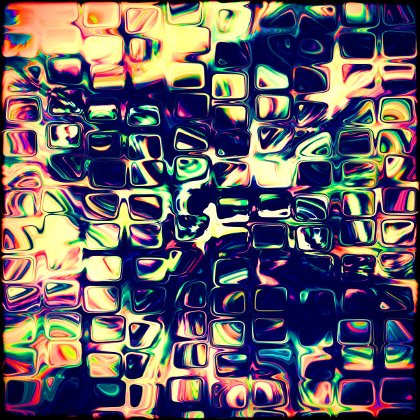 凌乱的颜色方形图案作为抽象的背景。图片下载