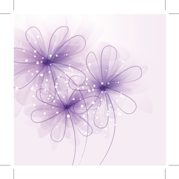 带花的矢量背景图片下载