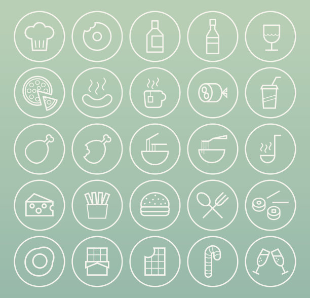 食物图标。图片下载