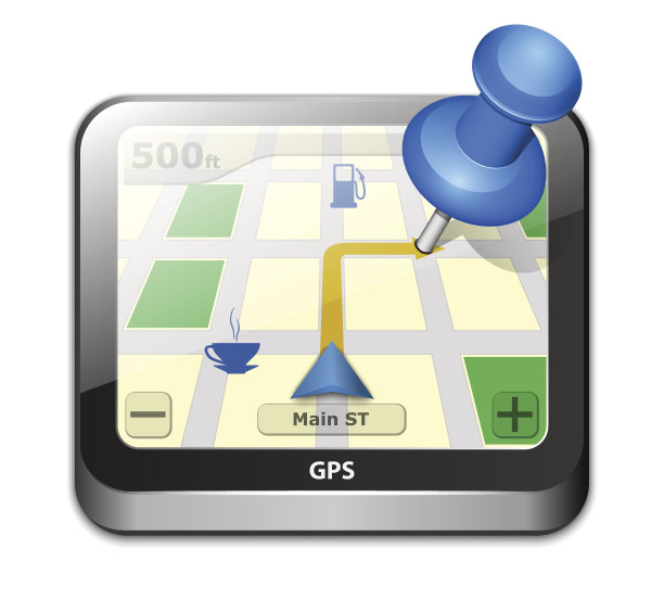 GPS导航图标。向量图片下载