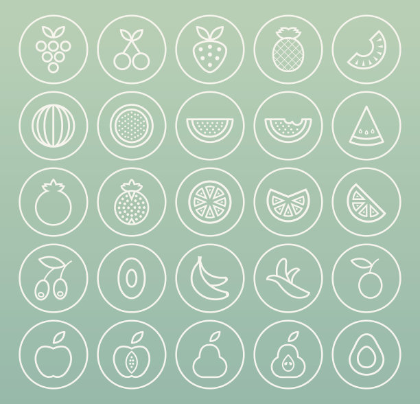 水果图标。图片下载