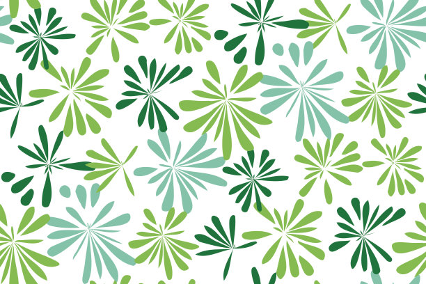 抽象热带花卉无缝图案的表面设计。装饰简单，现代花卉可修复的主题素材图片