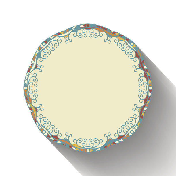 圆形餐巾模板为您的设计图片下载