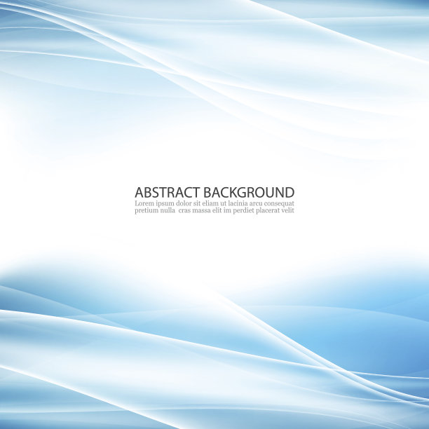 抽象的蓝色背景。太空中平滑的蓝色和白色波浪素材图片
