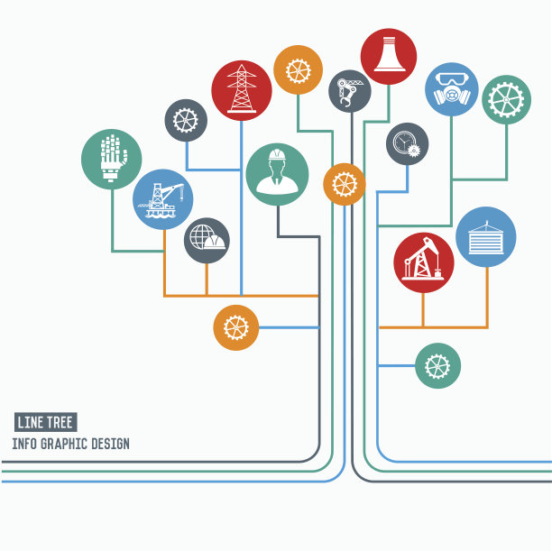 工业信息平面设计上的白色背景，矢量图片下载