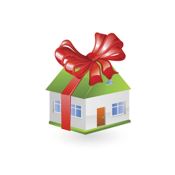 房子的礼物。向量图片下载