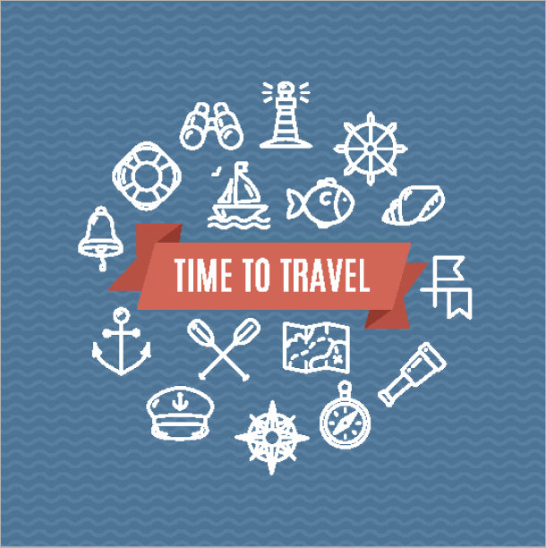 航海海的概念。向量图片下载