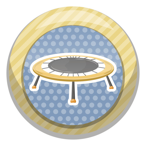 蹦床彩色图标图片下载