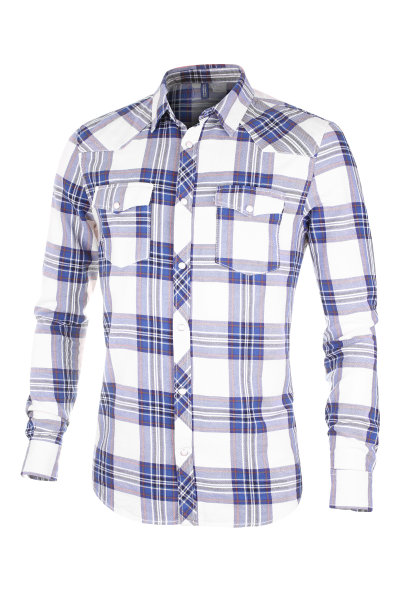 休闲蓝白衬衫图片下载