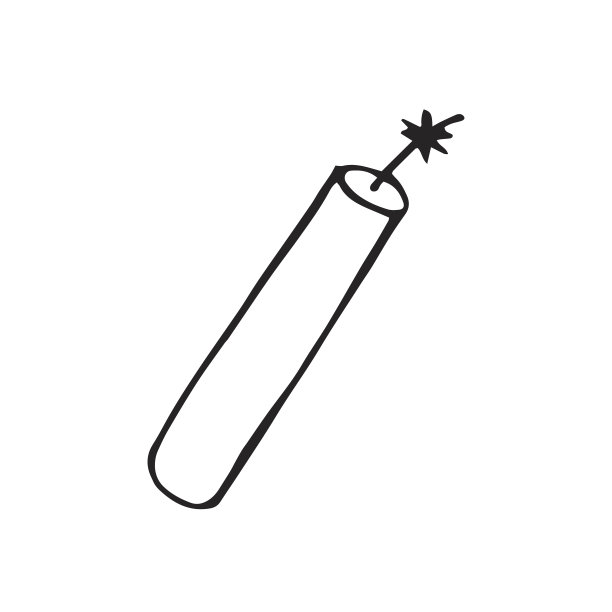 涂鸦烟花爆竹手绘矢量素材素材图片