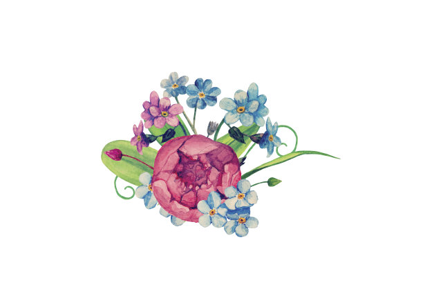 水彩矢量束剪贴画图片下载