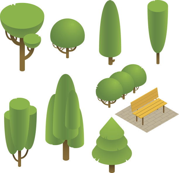 等距向量树集图片下载