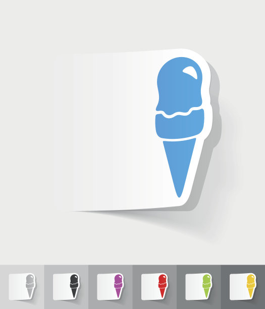 现实的设计元素。冰淇淋图片下载