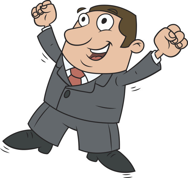 成功快乐商人跳跃图片下载