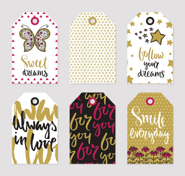 向量标签爱的主题集图片下载