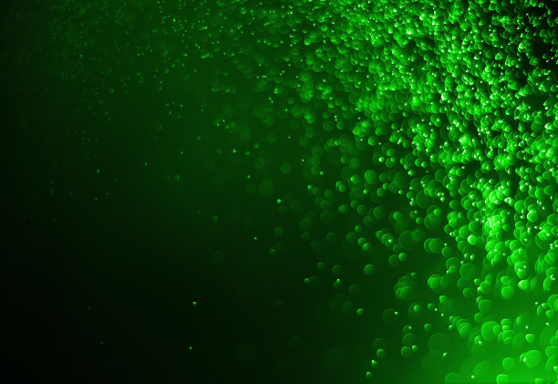 散景颜色浅绿色，背景黑色图片下载