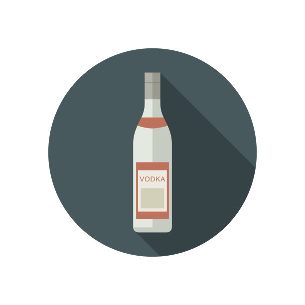 伏特加图标在平面风格图片下载
