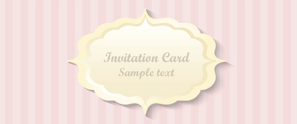 经典浪漫的邀请设计。向量。图片下载