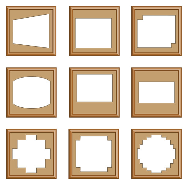 现代风格的木制框架图片下载