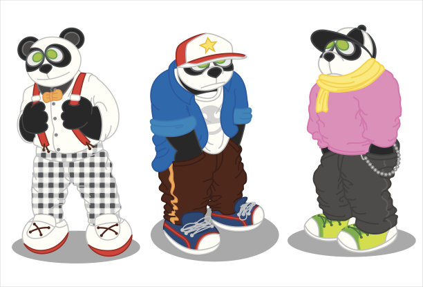 熊猫的生活时尚图片下载