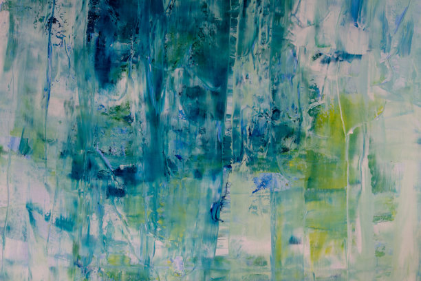 抽象画以绿、黄、灰为艺术背景素材图片