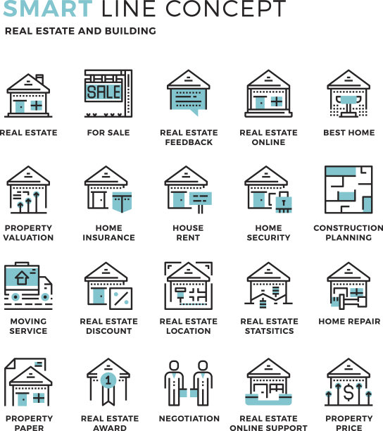 Smartline图标概念房地产图片下载