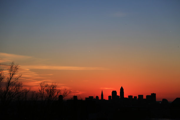 克利夫兰的缤纷夕阳图片下载
