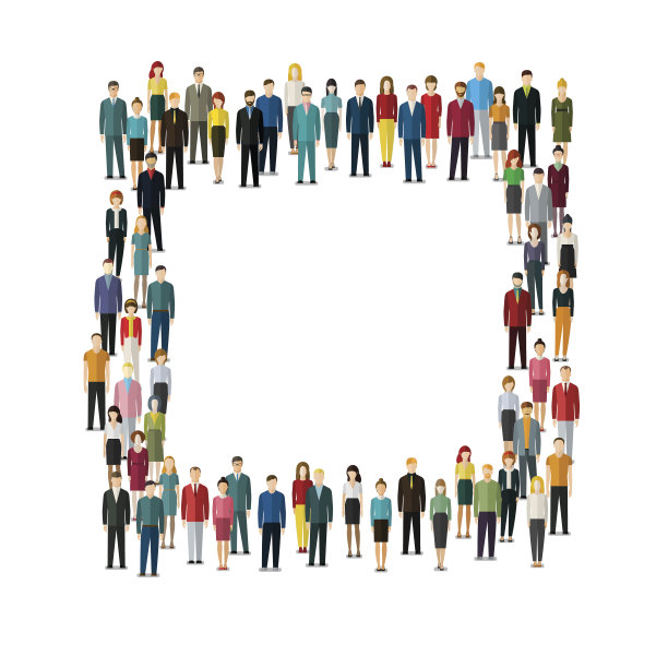 人们站在那里作为框架。图片下载