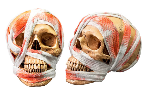 带绷带的头骨图片下载