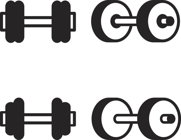 哑铃图标四种变化图片下载