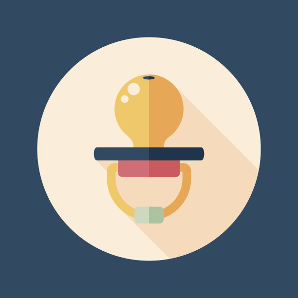 婴儿的假人平面图标与长影子，EPS 10图片下载