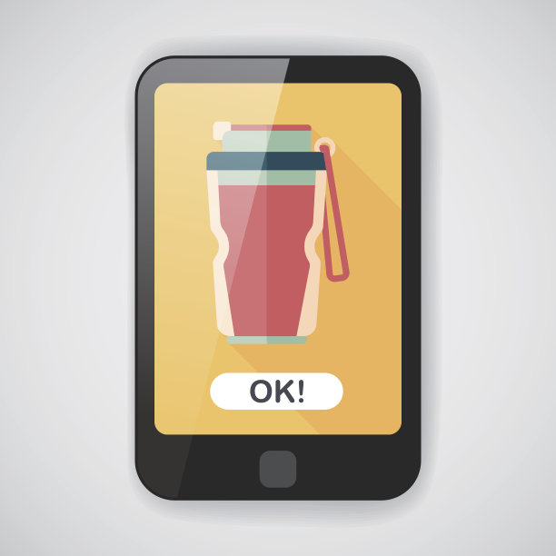 水瓶与长阴影的扁平图标，eps10图片下载