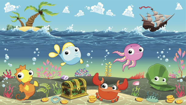 海底的有趣场景图片下载