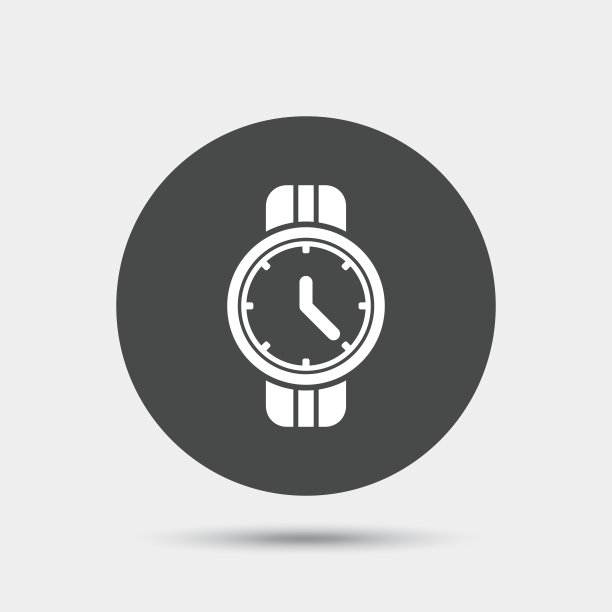 腕表标志图标。机械钟表的象征。图片下载