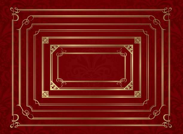 装饰金框架集向量图片下载
