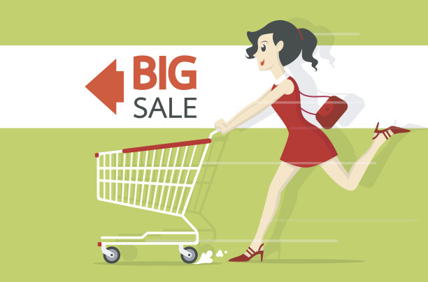 快乐的女人逛街图片下载