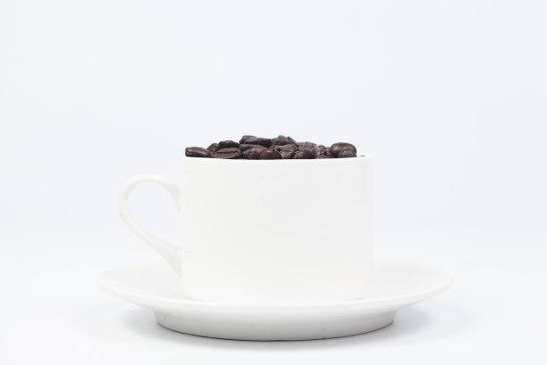 咖啡杯和咖啡豆图片下载